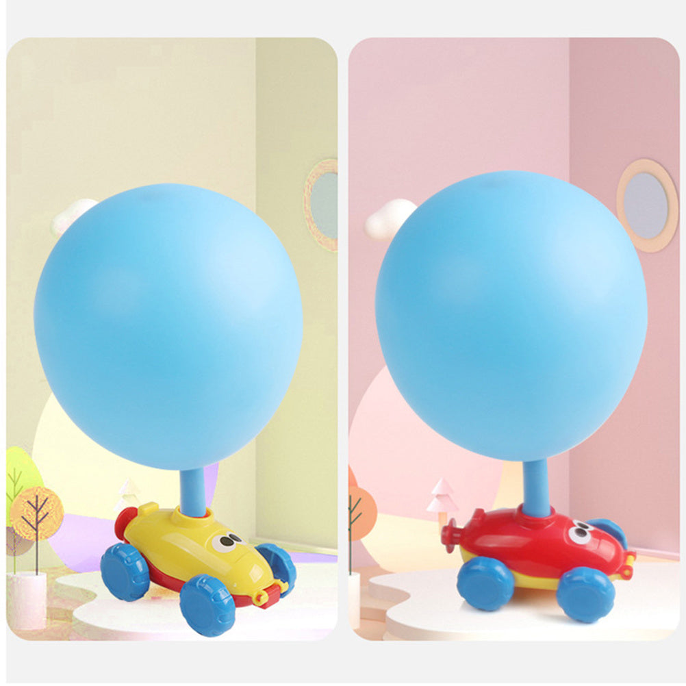 Children's air balloon powered car toy