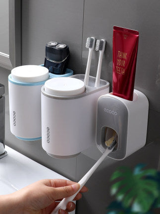 Wall Mounted Automatic Toothpaste Holder Bathroom Accessories Set Dispenser