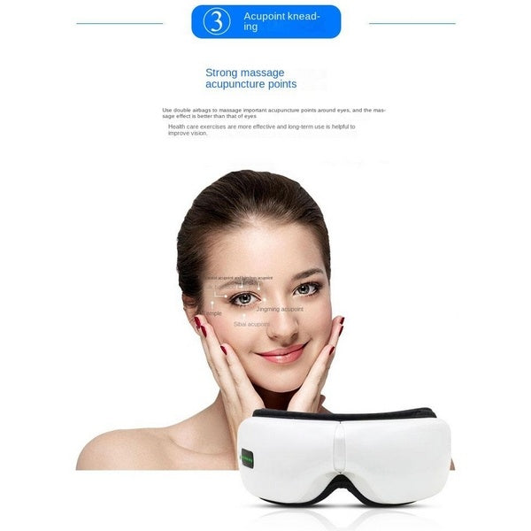 Eye Massager With Heat, Bluetooth Music Rechargeable Eye Heat Massager, Relax And Reduce Eye Strain Dark Circles Eye Bags Dry Eye, Ldeal Gift For Both Men And Women