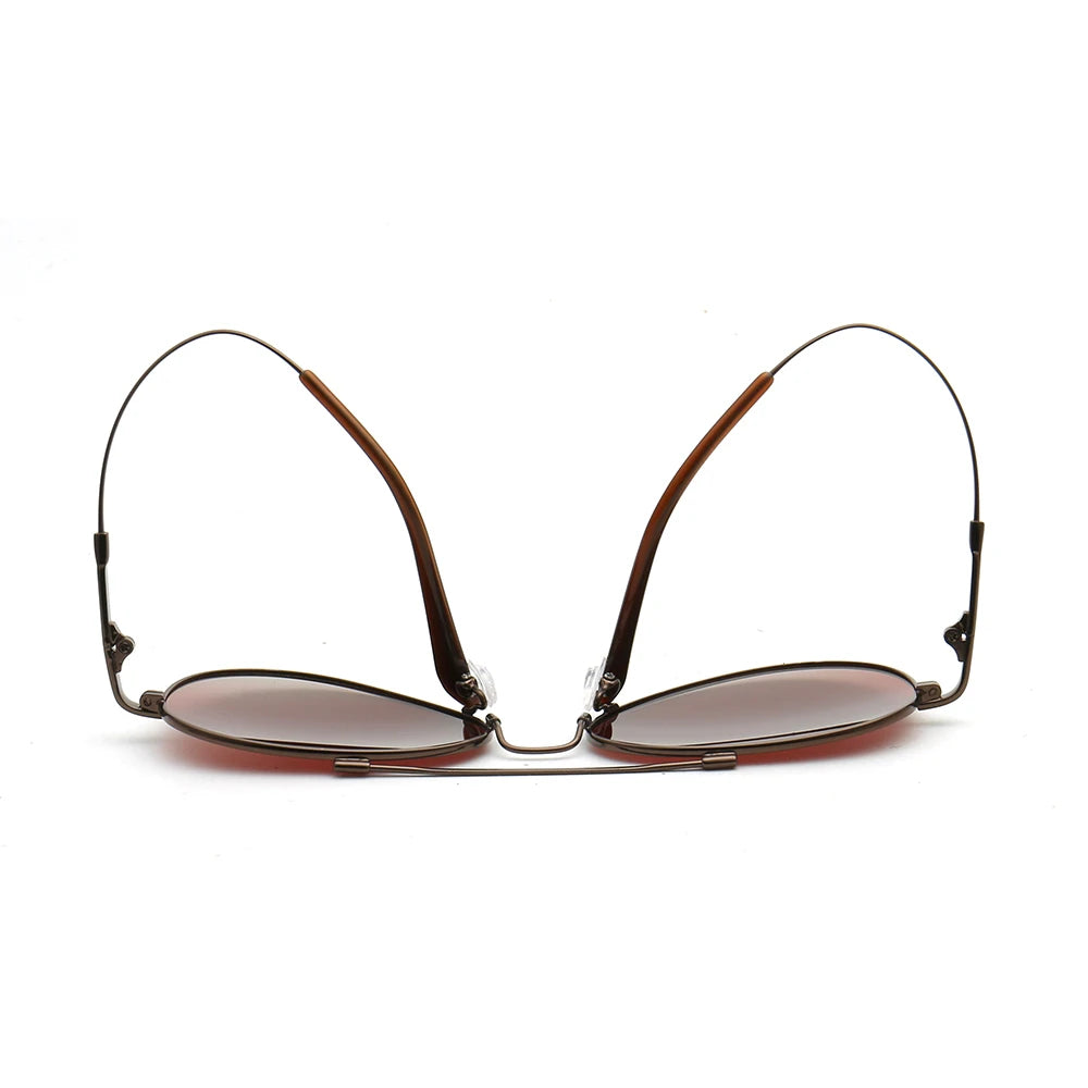 Aviation Men Polarized Sunglasses Frames for Men Pilot Sun Glasses Metal Light Flexible Fashionable Modern Gold Driving UV400