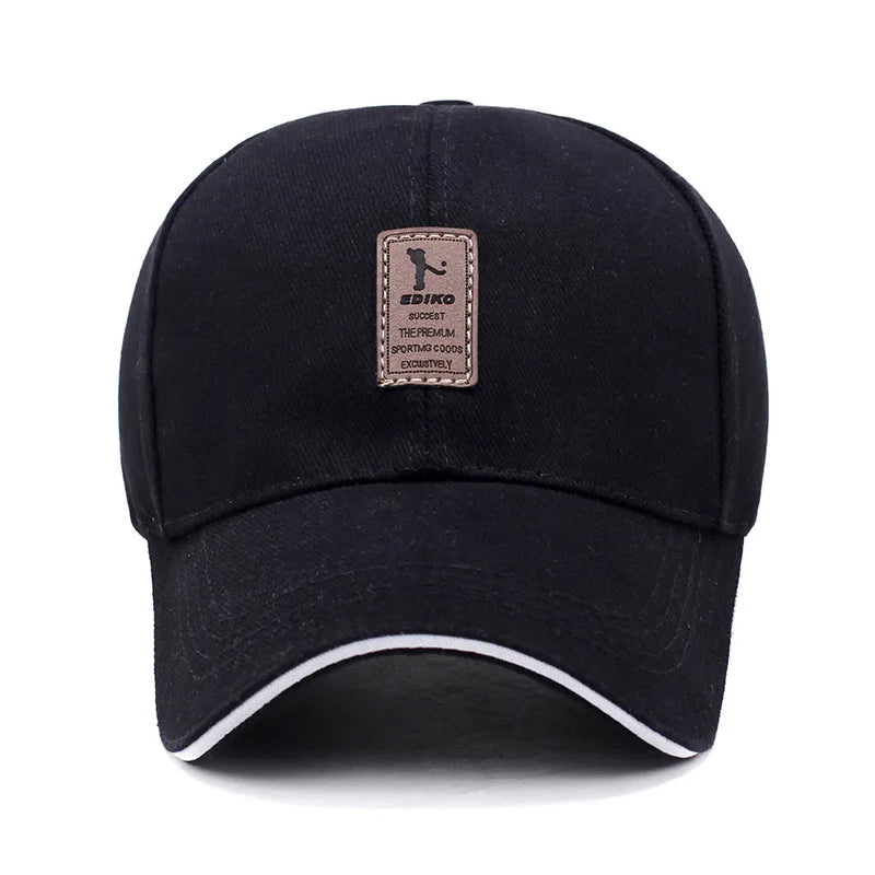 Men Structured Baseball Cap Solid Cotton Snapback Spring Autumn Women Label Stick Sunhat Outdoor Hip Hop Baseball Hat Casquette