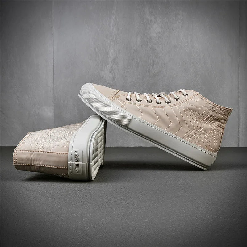 2020 new style Chinese top canvas shoes for men Korean casual cloth shoes trend high top board shoes soft bottom trendy shoes fo