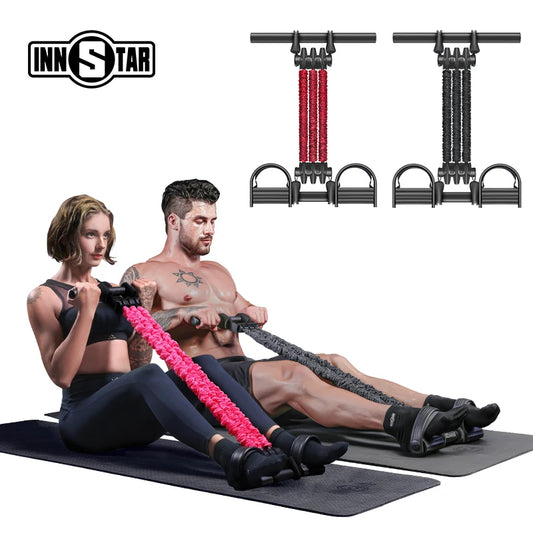 INNSTAR Pedal Resistance Bands Sit Up Assistant Pedal Exerciser Abs Muscle Workout Chest Expander Home Gym Fitness Equipment