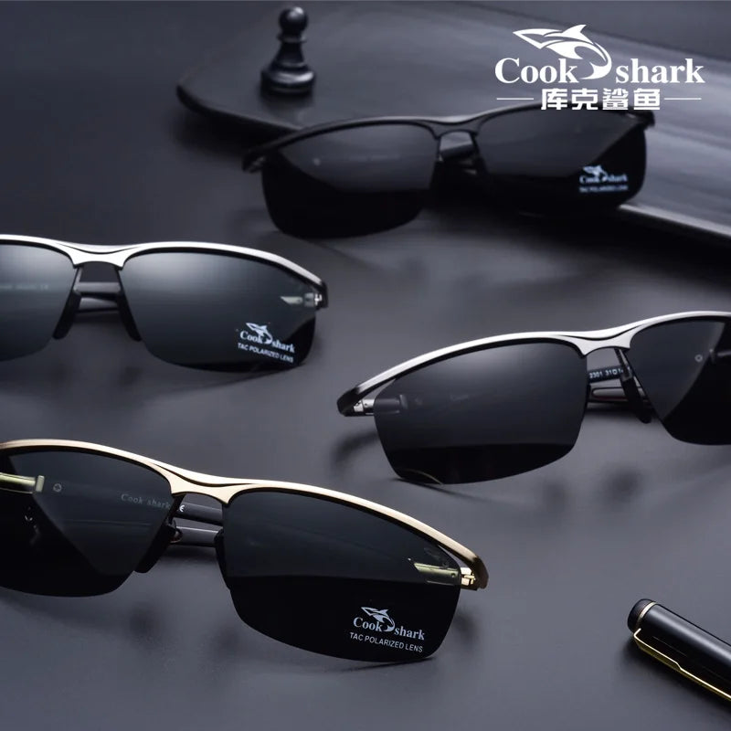 Cook Shark's new polarized sunglasses men's glasses hipster sunglasses men's drivers drive UV protection