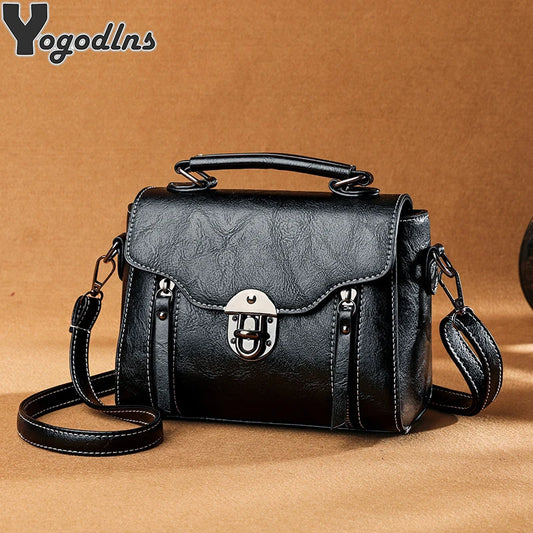 Women's Handbag New PU Leather Fashion Lock Design Large Capacity Shoulder Bag Female Crossbody Tote Messenger Bag bolsos