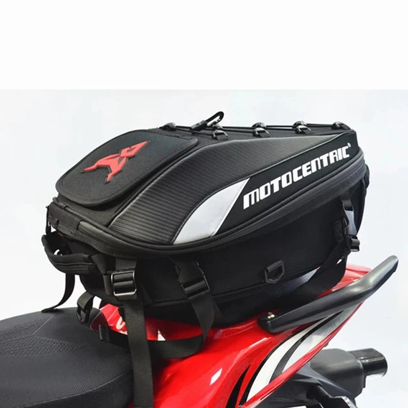 Motocentric Motorcycle High Capacity 37L Rider Backpack Multi-functional Rear Motorcycle Rear Seat Bag Casual Drop Leg Side Bag