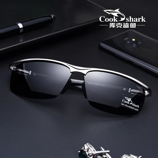 Cook Shark's new polarized sunglasses men's glasses hipster sunglasses men's drivers drive UV protection