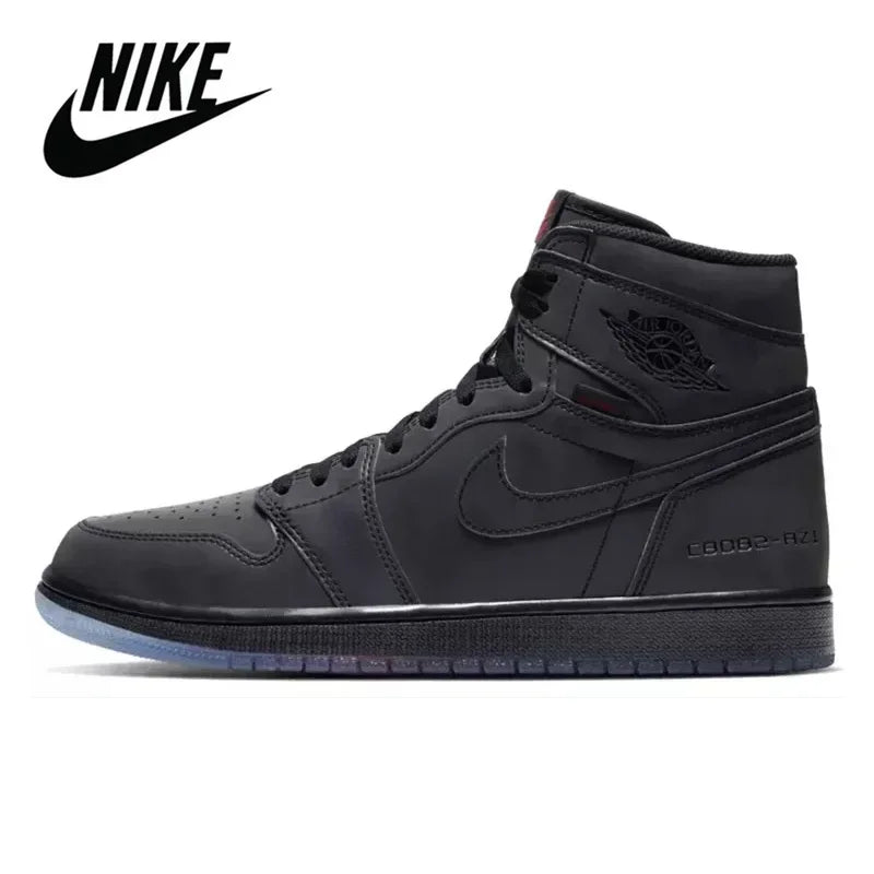 2024 NEW Nike Air Jordan 1 Obsidian Men's Basketball Shoes Women High-top Comfortable Sports Outdoor Sneakers 555088-140