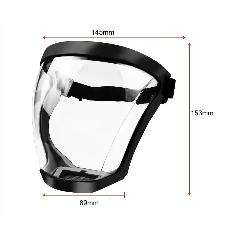 Work Protection Mask Transparent Facial Protector Face FaceMask Protective Outdoor Heating Home Kitchen Tools Full Face Mask