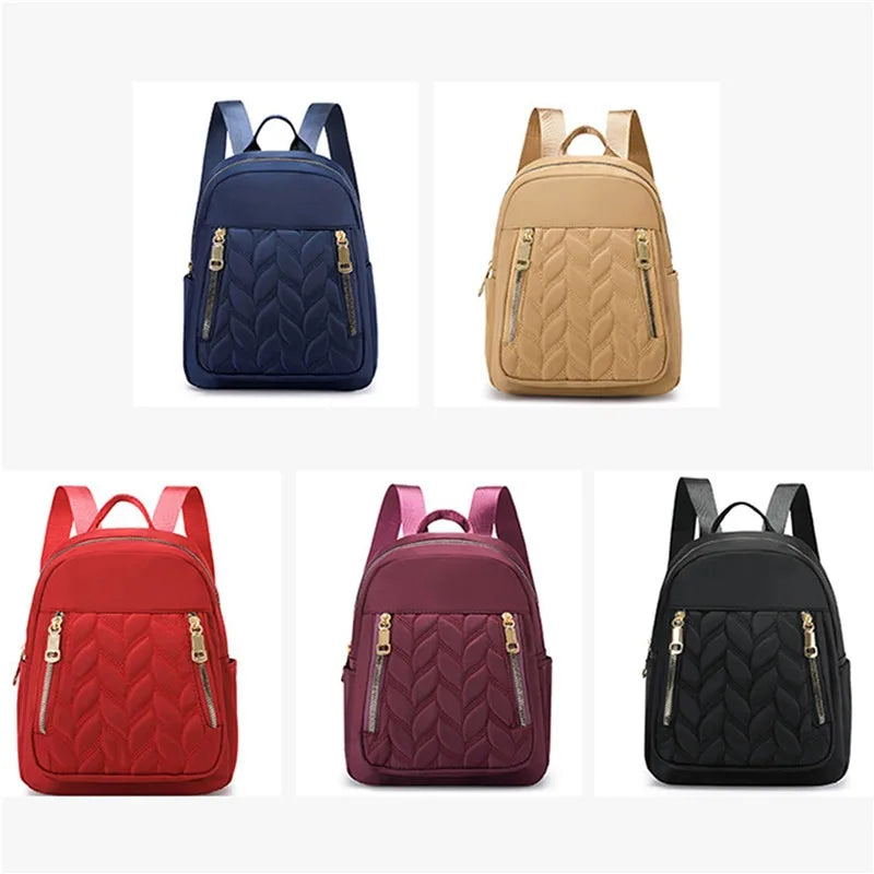New Fashion Women Backpack Urban Simple Casual Backpack Trend Travel Solid Color Bag Waterproof Lightweight Ladies Bag
