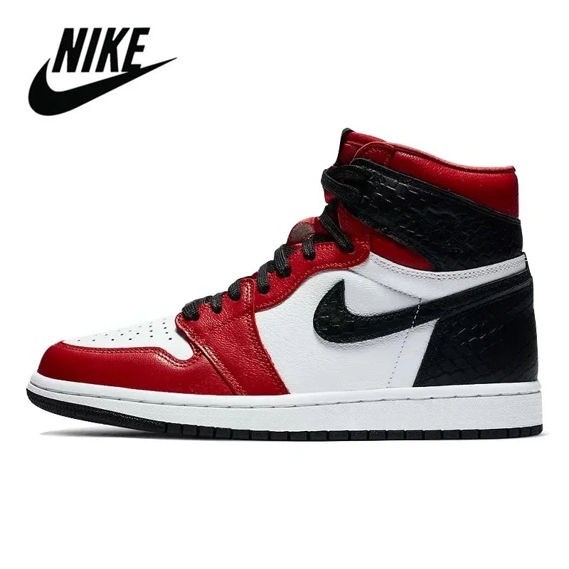 2024 NEW Nike Air Jordan 1 Obsidian Men's Basketball Shoes Women High-top Comfortable Sports Outdoor Sneakers 555088-140