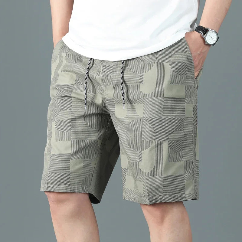 Men's Workwear Shorts Thin Breathable Loose Fitting Oversized Pure Cotton Beach Pants Trendy and Fashionable