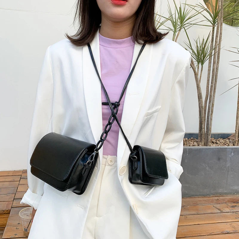 Solid Color Shoulder Bags Chain Square Women Korean Version of Small Handbag Fashion Tide Bag
