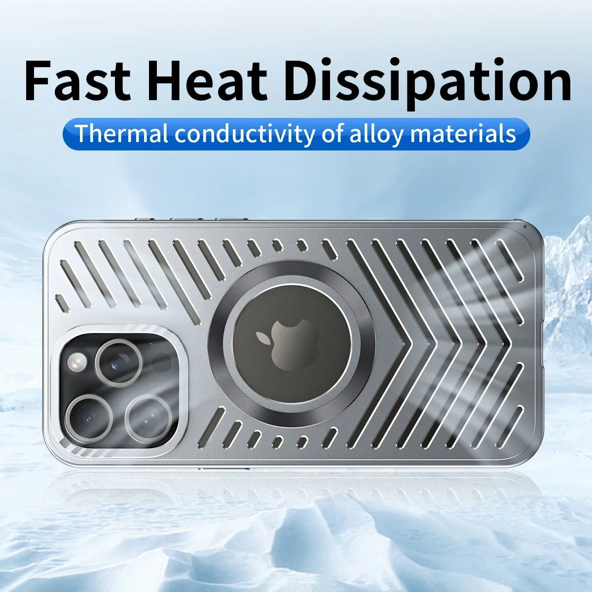 Metal Heat Dissipation Magnetic Phone Case For IPhone 13 12 14 15 Pro Max Aluminum Cooling Cover For iPhone 12 13 14 15 ProMax