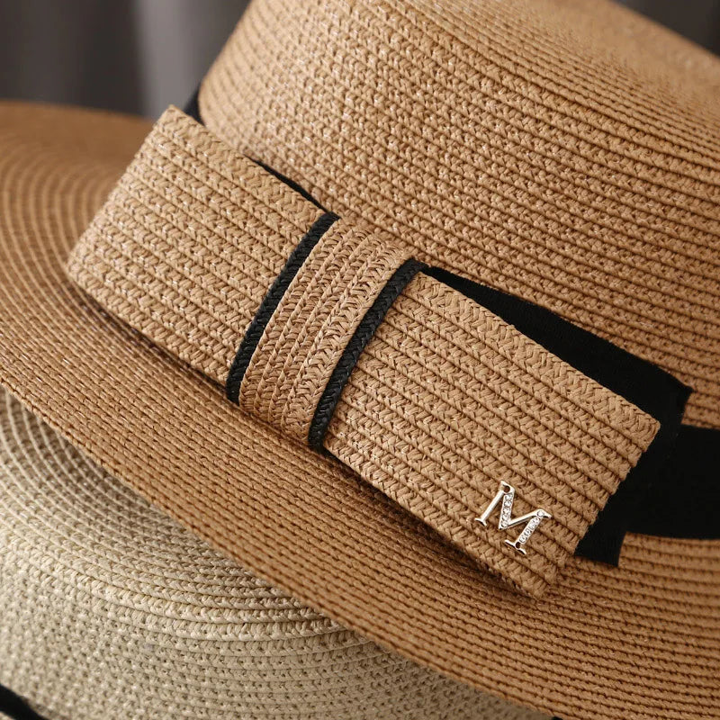 Summer Sun Visors Hat For women Bowknot Straw Cap Lady Travel Flat Sun Hat Fashion Fisherman Basin Cap sun protection beach hats