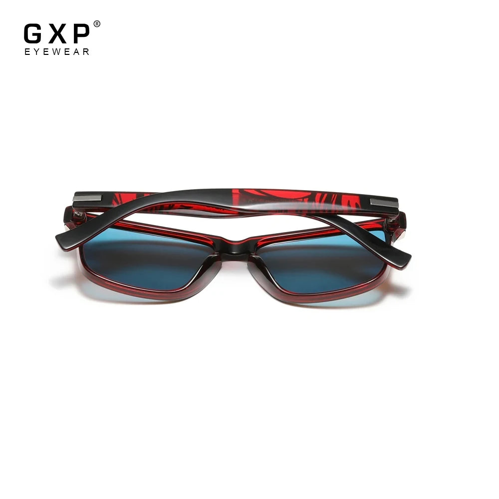 GXP Brand Square Retro Polarized UV400 Sunglasses For Men Carbon Fiber Pattern Design Outdoor Women Zebra-stripe Frame Eyewear