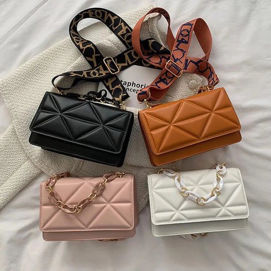Women'S Pu Leather Crossbody Bags Adjustable Shoulder Straps Shopper Clutch Purses New Stone Pattern Square Handbags For Winter