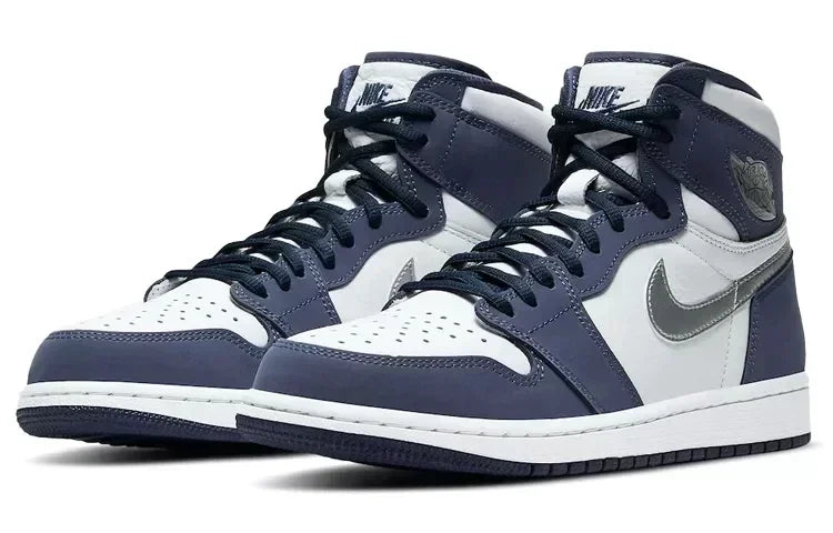 2024 NEW Nike Air Jordan 1 Obsidian Men's Basketball Shoes Women High-top Comfortable Sports Outdoor Sneakers 555088-140