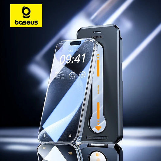 Baseus Tempered Glass for iPhone 15 14 13 12 11 Pro Max Plus Screen Protector for iPhone XR XS Max Dust Proof 9H Protective Film