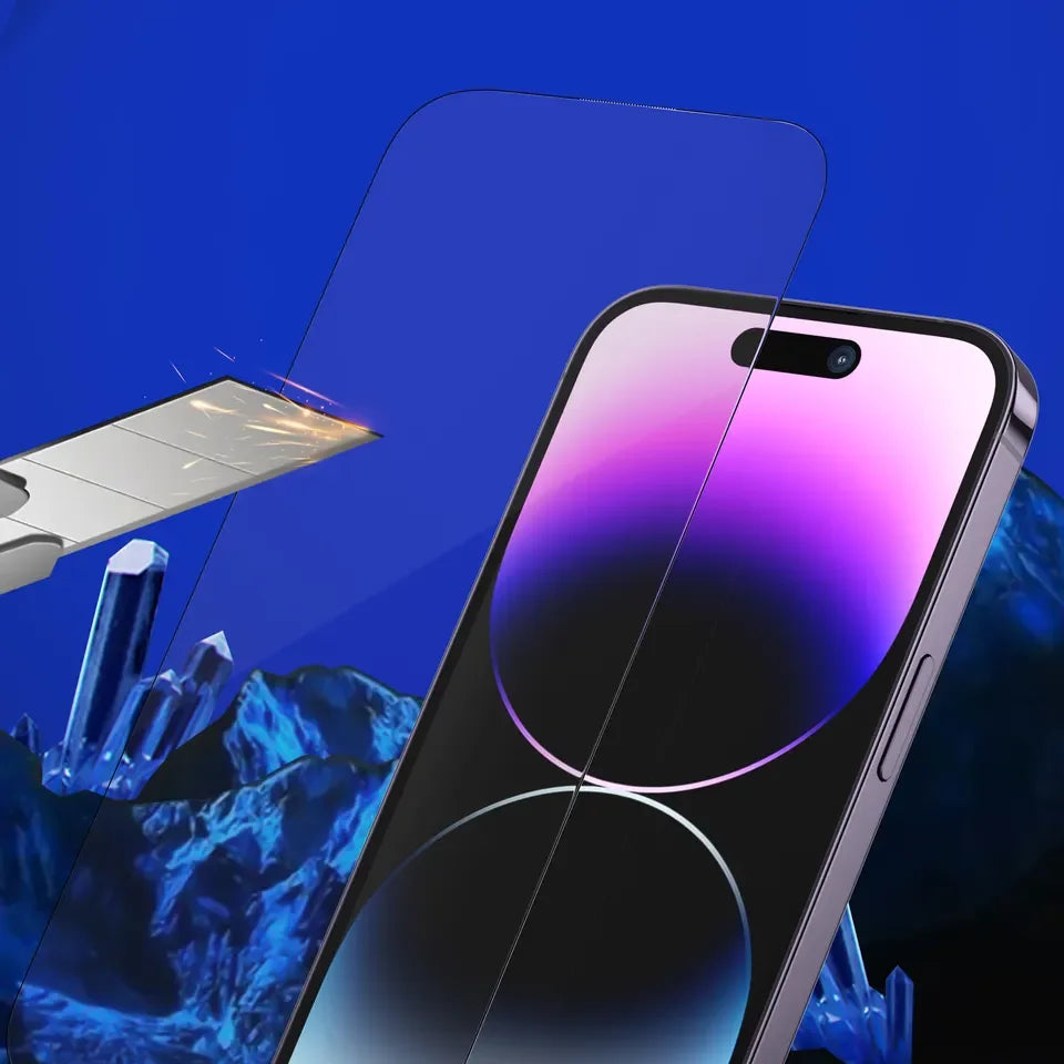 Original Blueo Sapphire for iPhone 15 pro MAX Screen Protector With Installation Tray For iPhone 15 Pro Screen Protector