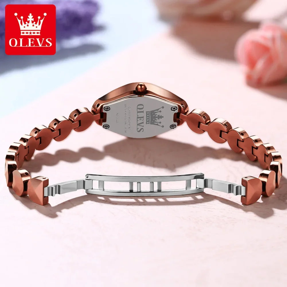 OLEVS 7007 Fashion Watch For Women, Quartz Tungsten steel Strap Waterproof Women Wristwatches