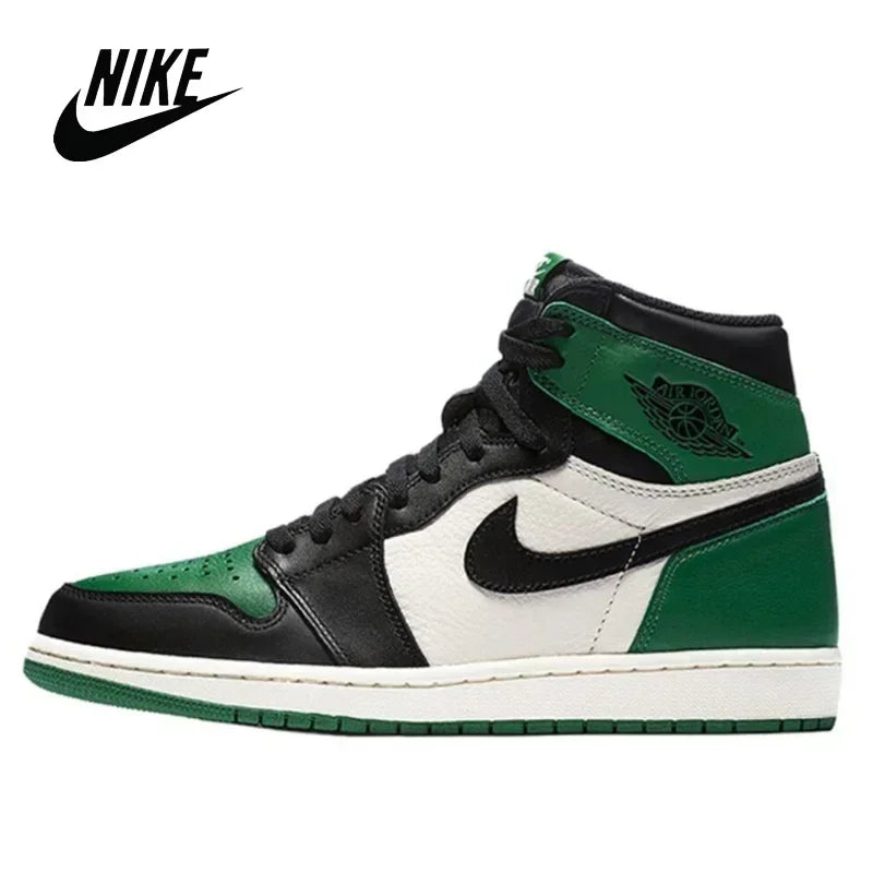 Outdoor Sneakers Nike Air Jordan 1 Men's Basketball Shoes Original Women High-top Comfortable Sports