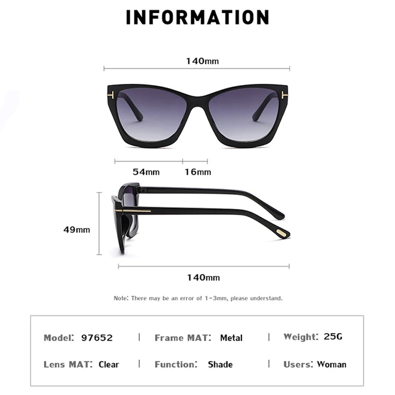 Vintage Small Cat Eye Sunglasses Women Luxury Designer Retro Cateye Sun Glasses for Ladies New Fashion Square Sunglass Female