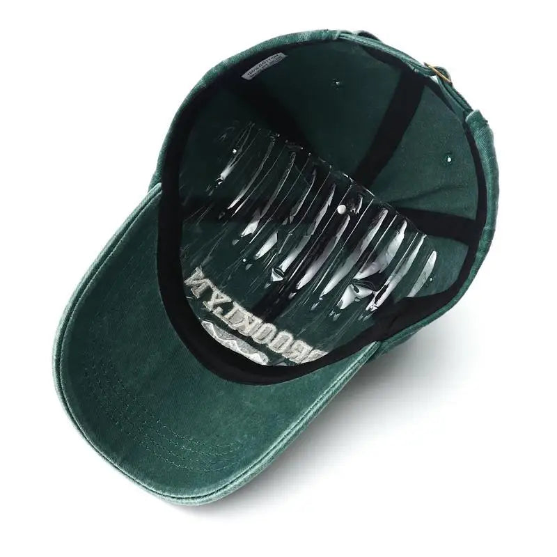 2023 High Quality Brooklyn Embroidery Snapback Hat for Men Vintage Black Green Washed Baseball Caps for Women Gorras Hombre