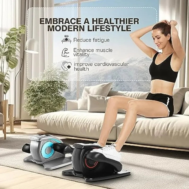 ANCHEER Under Desk Elliptical Machine, Electric Seated Pedal Exerciser, Remote Control Portable Exercise Elliptical Trainer