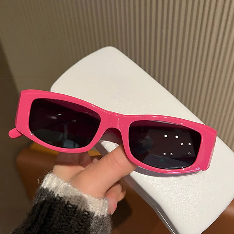 New Small Frame Square Sunglasses Women's Brand Designer Letters Candy Color Sun Glasses Men's Outdoor Hip-hop Eyewear UV400