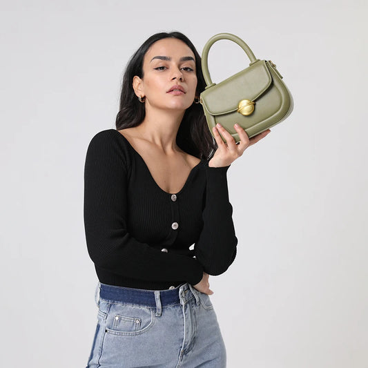 Small PU Leather Versatile Shoulder Bag New Women Handbags Top Handle Luxury Designer Mini Crossbody Bag Casual High Quality