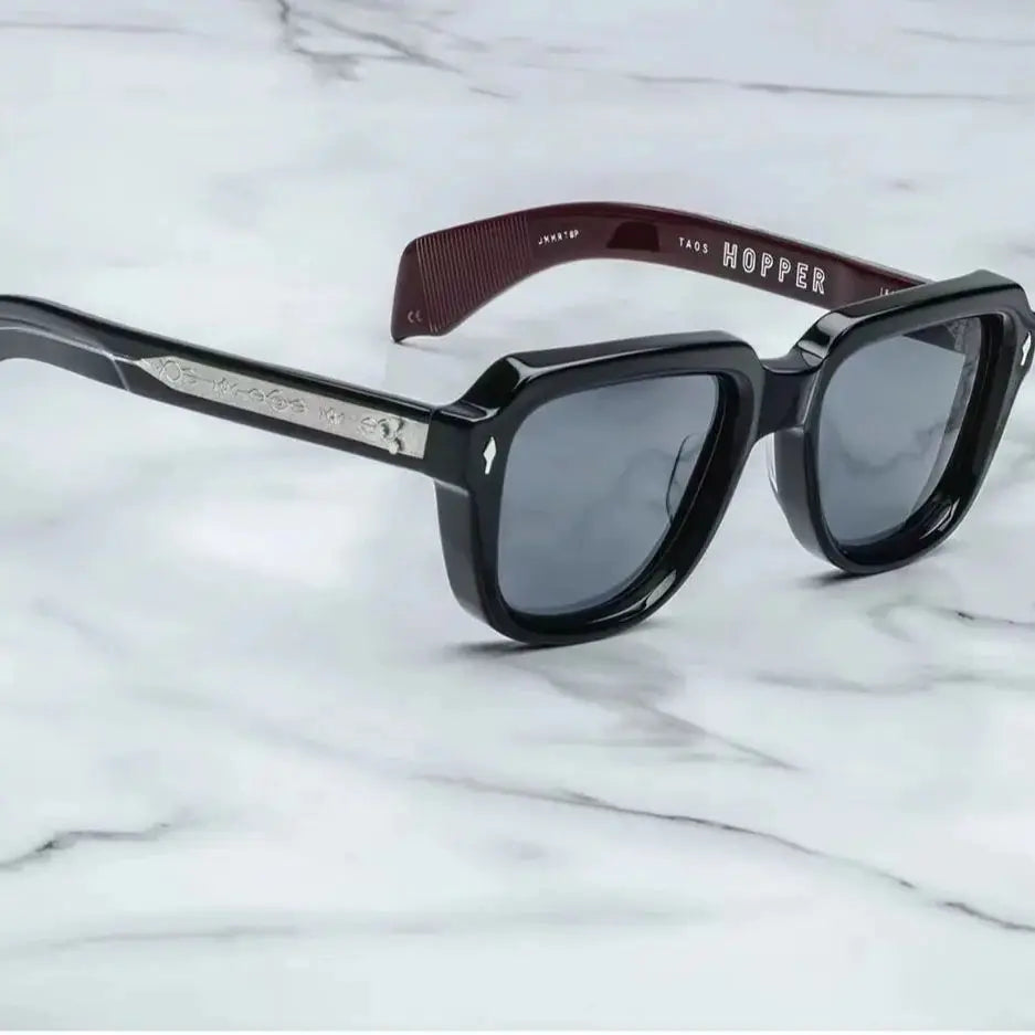JMM Hopper quadrate Men Sunglasses Designer Brand Unisex Handmade Thick Acetate Tortoise Uv400 Glasses with Originals