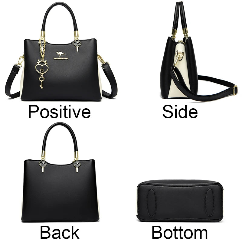3 layers Large Capacity Handbag High Quality Crossbody Shoulder Bags For Women 2023 New Bolsos Ladies Casual Tote Bag Sac A Main