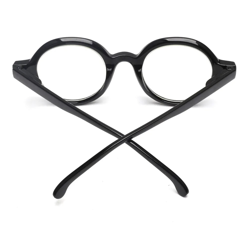 JM Round Reading Glasses Blue Light Blocking Computer Reader Magnifier Presbyopic Glasses for women men Spring Hinge