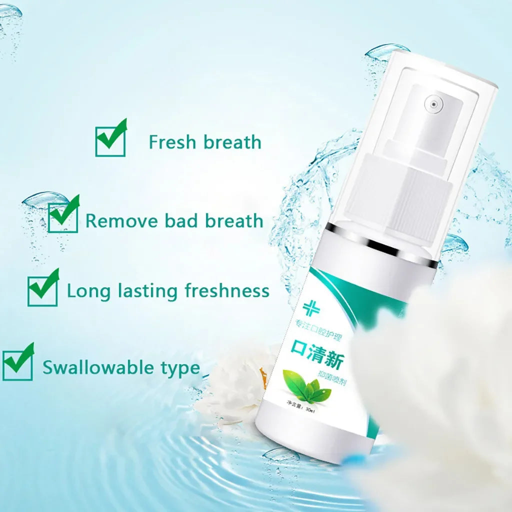 1pcs 30ml Mouth Freshener Mouth Spray Oral Odor Treatment Spray Refresher Fresh Breath Remove Bad Breath Smoke for Men or Women