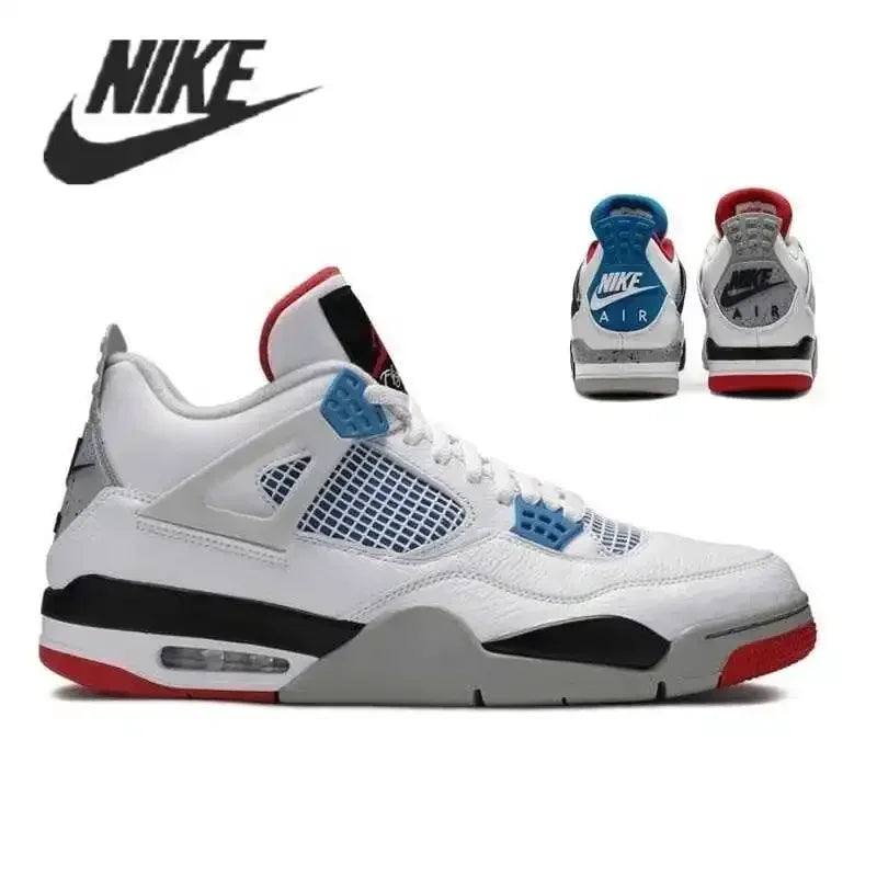 Nike Air Jordan 4 Denim AJ4 Breathable Men's New Arrival Authentic Basketball Shoes Sports Sneakers