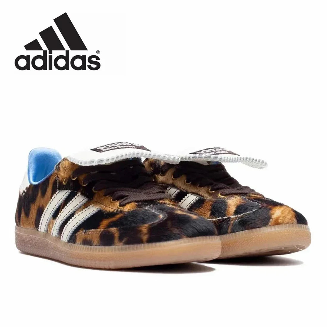 Adidas Samba Pony Wales Bonner Leopard German Training Gazelle Shoes Retro Versatile Sports and Casual Board Shoes sneakers