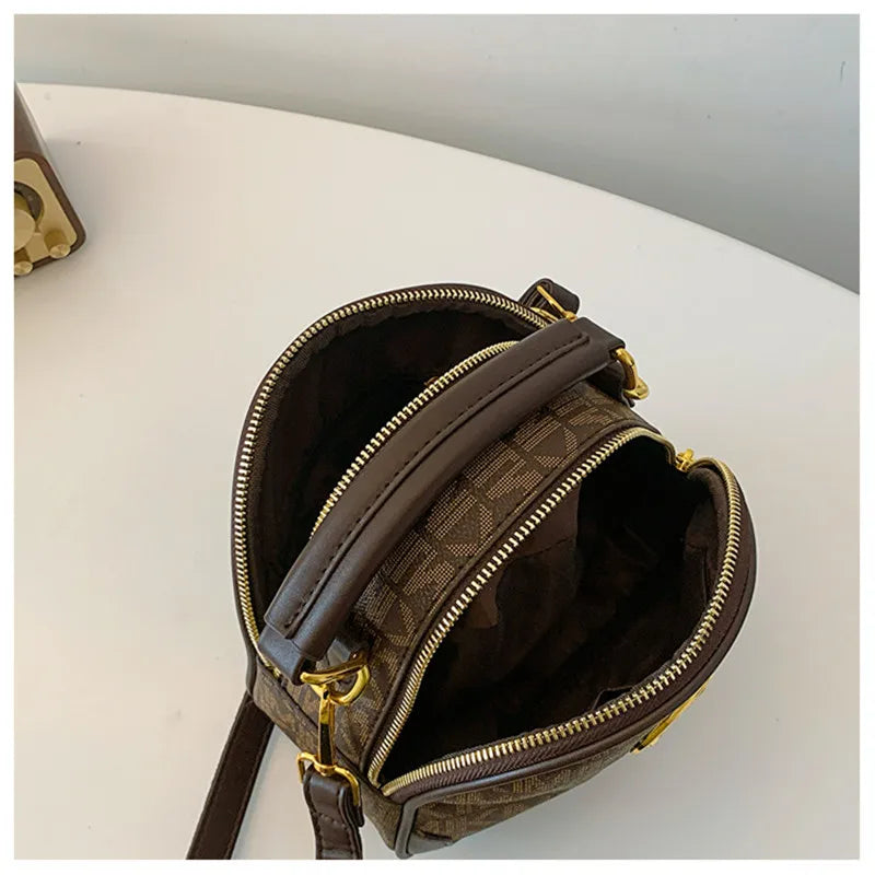 Crossbody Bag 2024 Hot Selling New Retro Luxury Printed Handheld Shoulder Bag Small Square Bag Popular Women's Bag Apple Bag