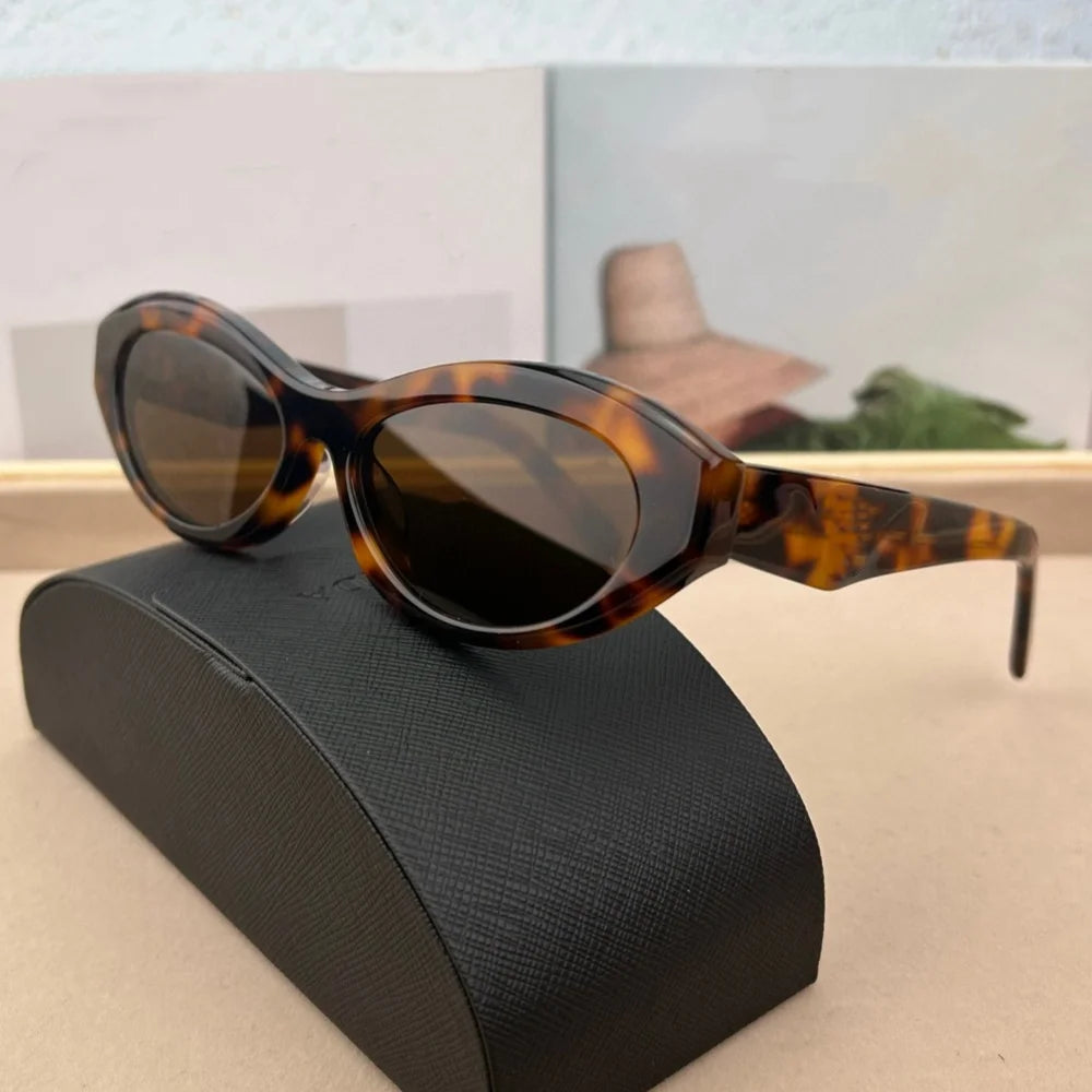 The new PRA SPR26Z Oval men's sunglasses Vintage high quality glasses Top handmade outdoor travel KTV Beach UV400 sunglasses