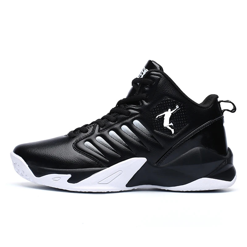 Leather Men's High Top Sneakers Basketball Shoes Men 2024 Unisex Sports Breathable Anti-Slip