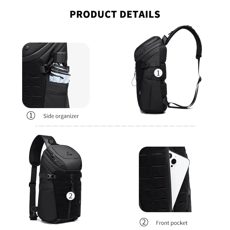 OZUKO Large Capacity Men Shoulder Bag Waterproof Sling Crossbody Bags for Man Short Trip Messenger Bag Fashion Quality Chest Bag