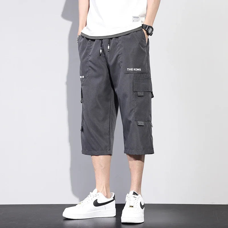 Men's Work Pants Refreshing Ice Silk Shorts Casual and Fashionable Summer Street Shorts
