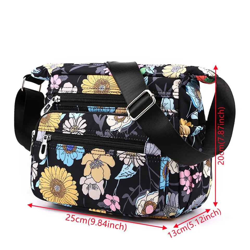 Waterproof Nylon Women Shoulder Bags Casual Top-handle Crossbody Bag Ladies Handbag Travel Shoulder Bags