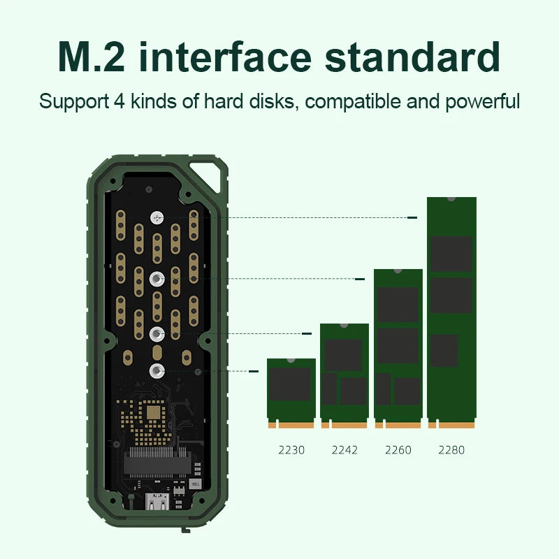 Hagibis M2 SSD Case NVMe NGFF SATA Dual Protocol SSD Enclosure M.2 to USB 3.1 Gen2 Adapter for NVME PCIE NGFF SATA SSD Disk Box