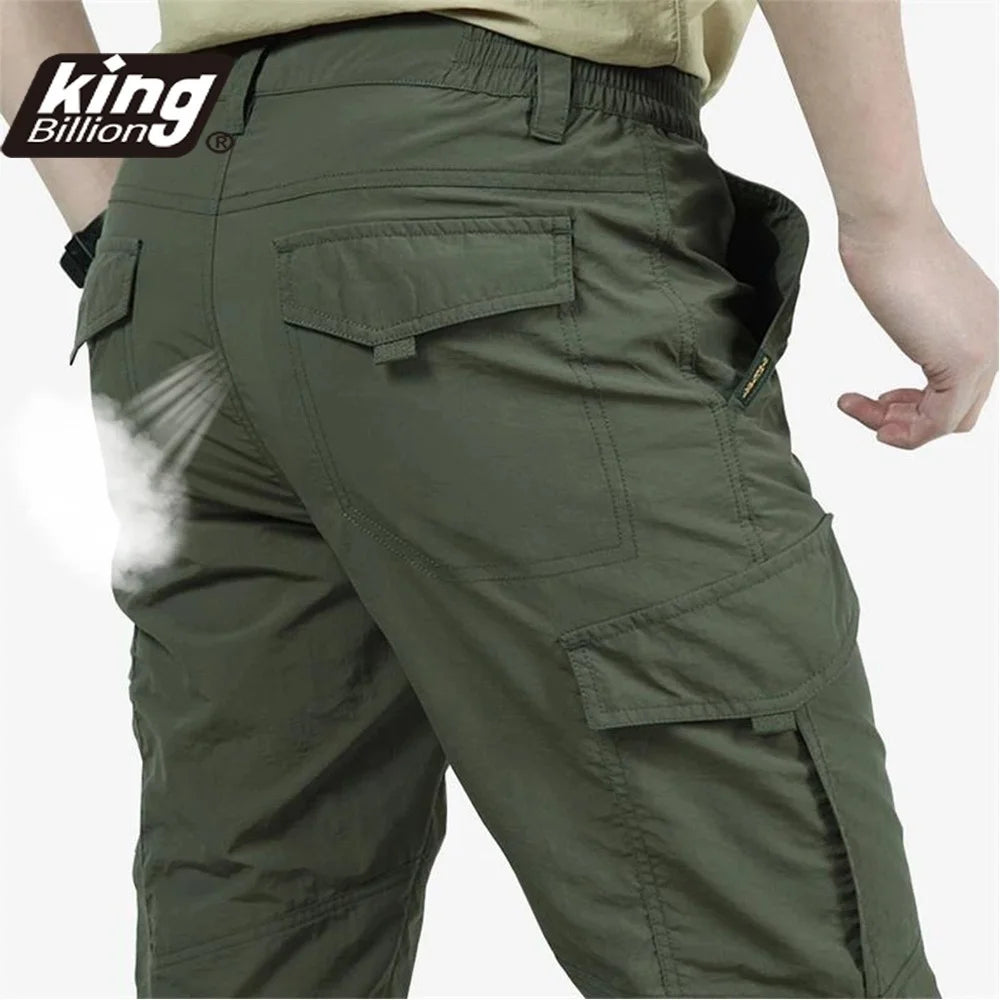 KB Men's Lightweight Tactical Pants Breathable Summer Casual Army Military Long Trousers Male Waterproof Quick Dry Cargo Pants
