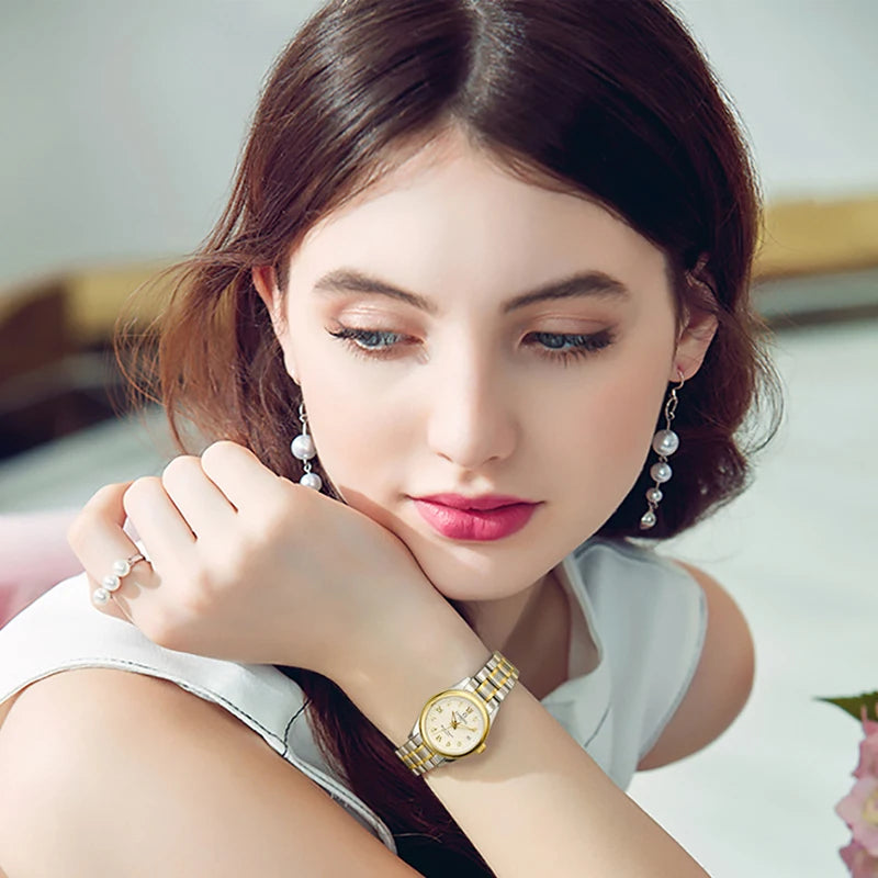 Relogio Feminino Luxury Brand CARNIVAL New Automtaic Mechanical Watches for Women Sapphire Calendar Waterproof Ladies Wristwatch