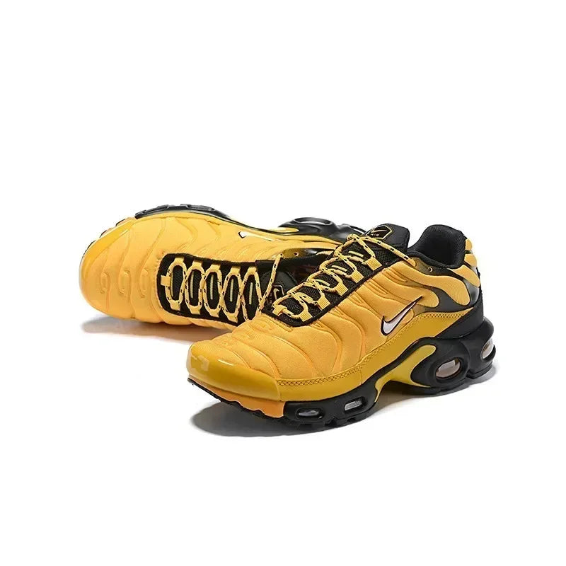 Nike TN Air Max Plus Frequency Pack Yellow Black Men Running Shoes Comfortable Sports Lightweight Sneakers AV7940-700 Original