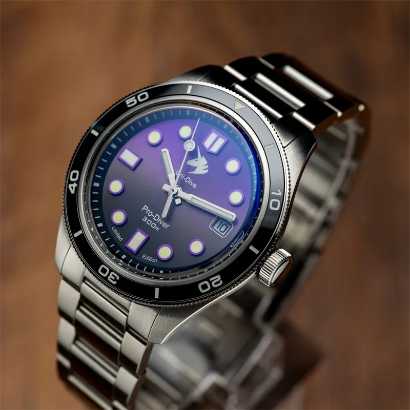 Proxima Men Automatic Watch Dive 39.5mm Mechanical Wristwatch 300m Waterproof BGW-9 Luminous Sapphire Ceramic Bezel PT5000 SW200