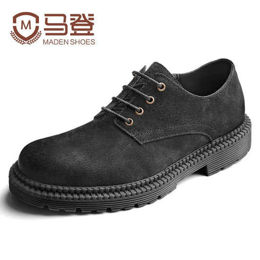 Maden Genuine Leather Boots for Men Brand Outdoor Durable Ankle Boots Classic Military Safety Shoes Indestructible Hiking Shoes