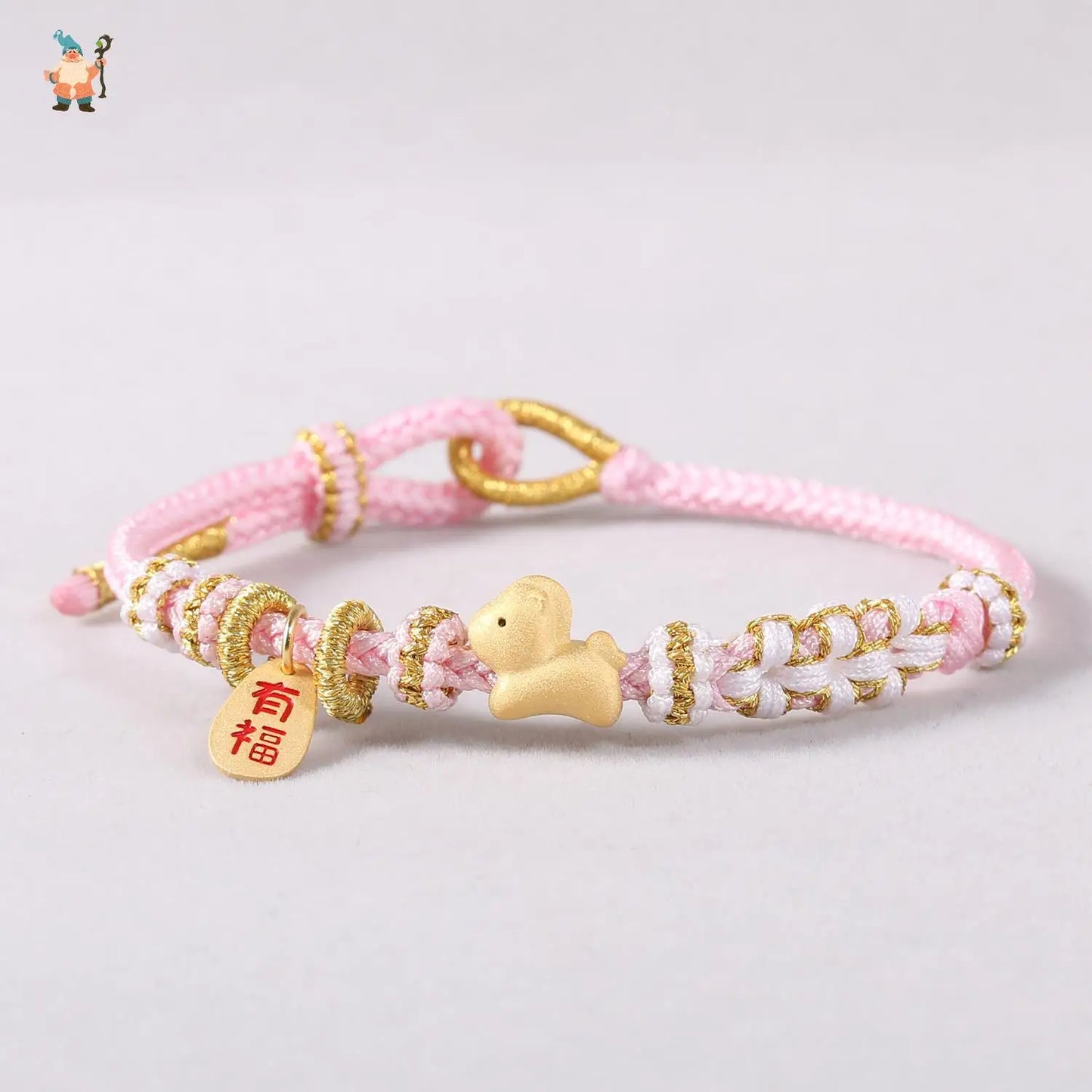 Chinese Zodiac Bracelet S925 Sterling Silver Frosted Birthday Year Little Peach Blossom Woven Red Hand Rope Female Birthday Gift